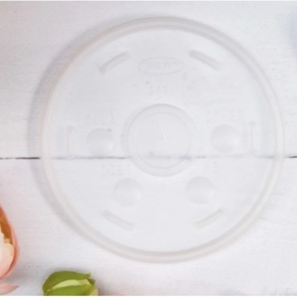 300 Pcs Dart 24 oz HIPS Straw-Slotted Translucent Lids Item : 24SL